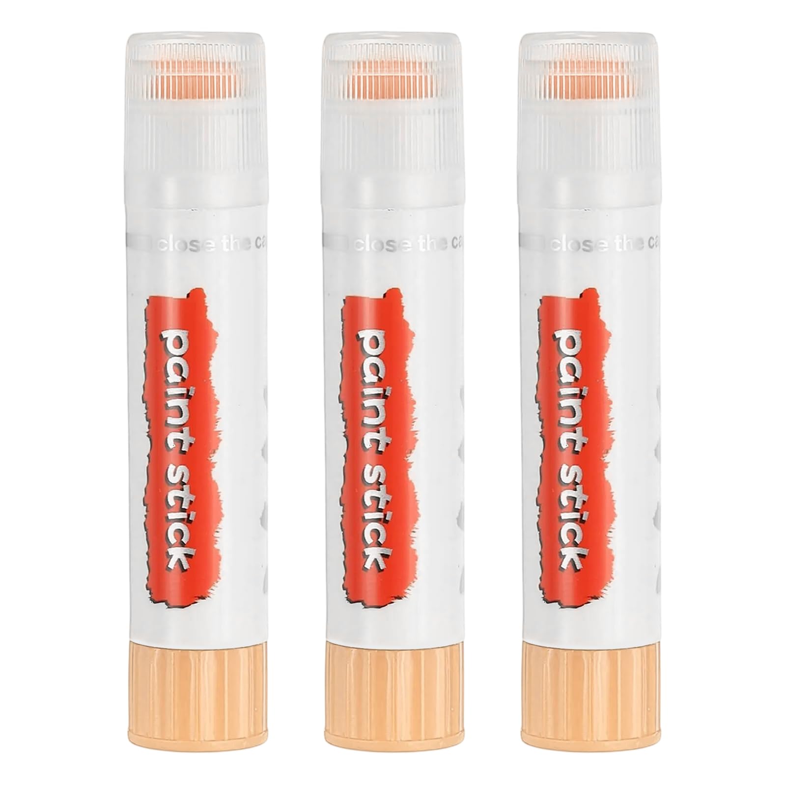 PATIKIL Solid Tempera Paints, 3 Pcs Washable Quick Drying Paint Sticks Paint Pens for Artists Beginners Art Supplies, Beige