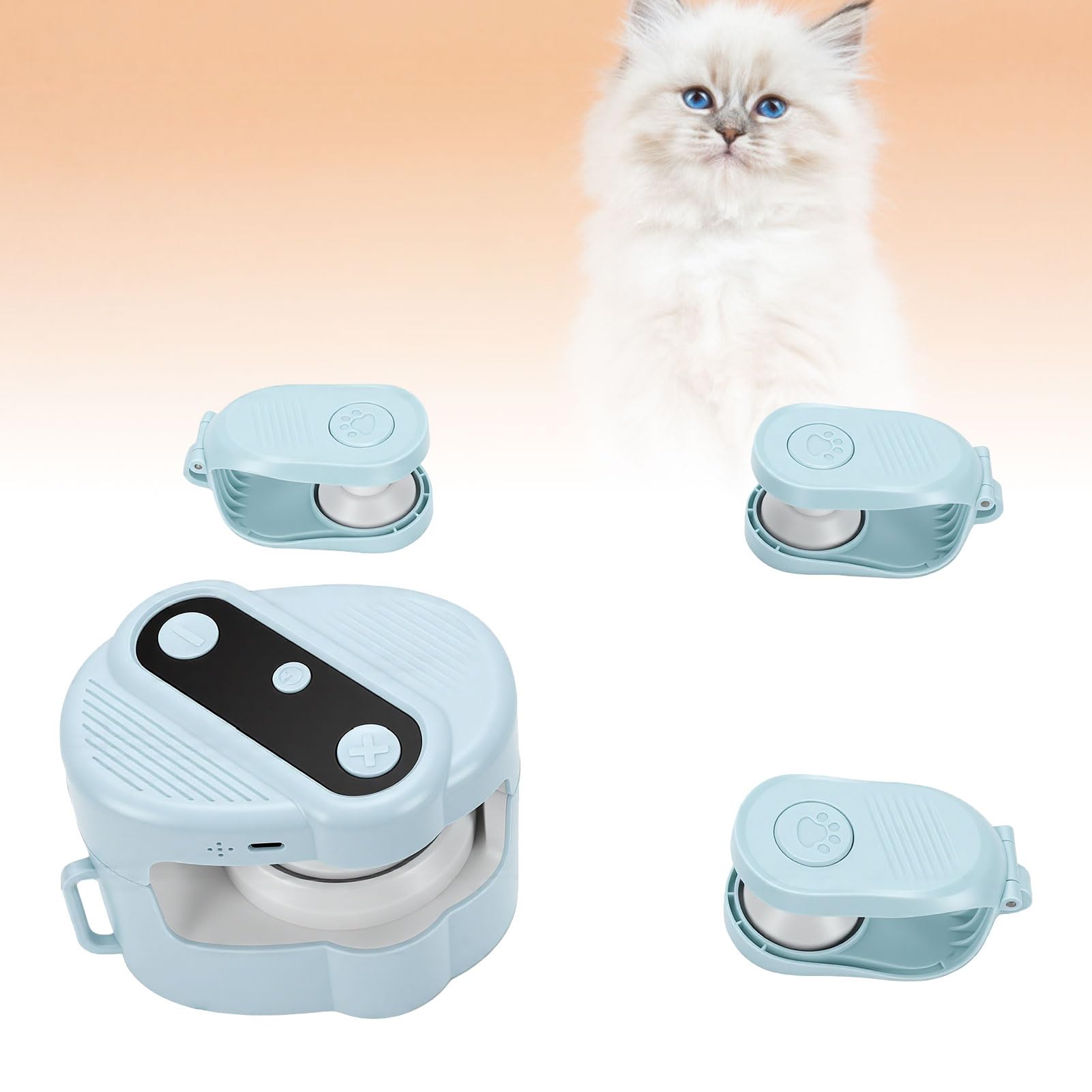 ASHATA Juguete Interactivo para Perseguir Gatos, Juguete Móvil Automático para Gatos/Gatitos de Interior (Blue)