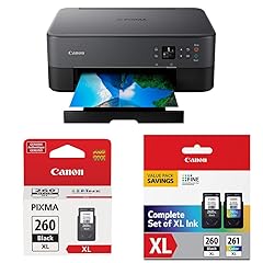 Canon PIXMA TS6420a All-in-One Wireless Inkjet Printer [Print,Copy,Scan], Black & Canon PG-260Xl Black Ink Cartridge & Canon PG-260 XL/CL-261 XL Value Pack