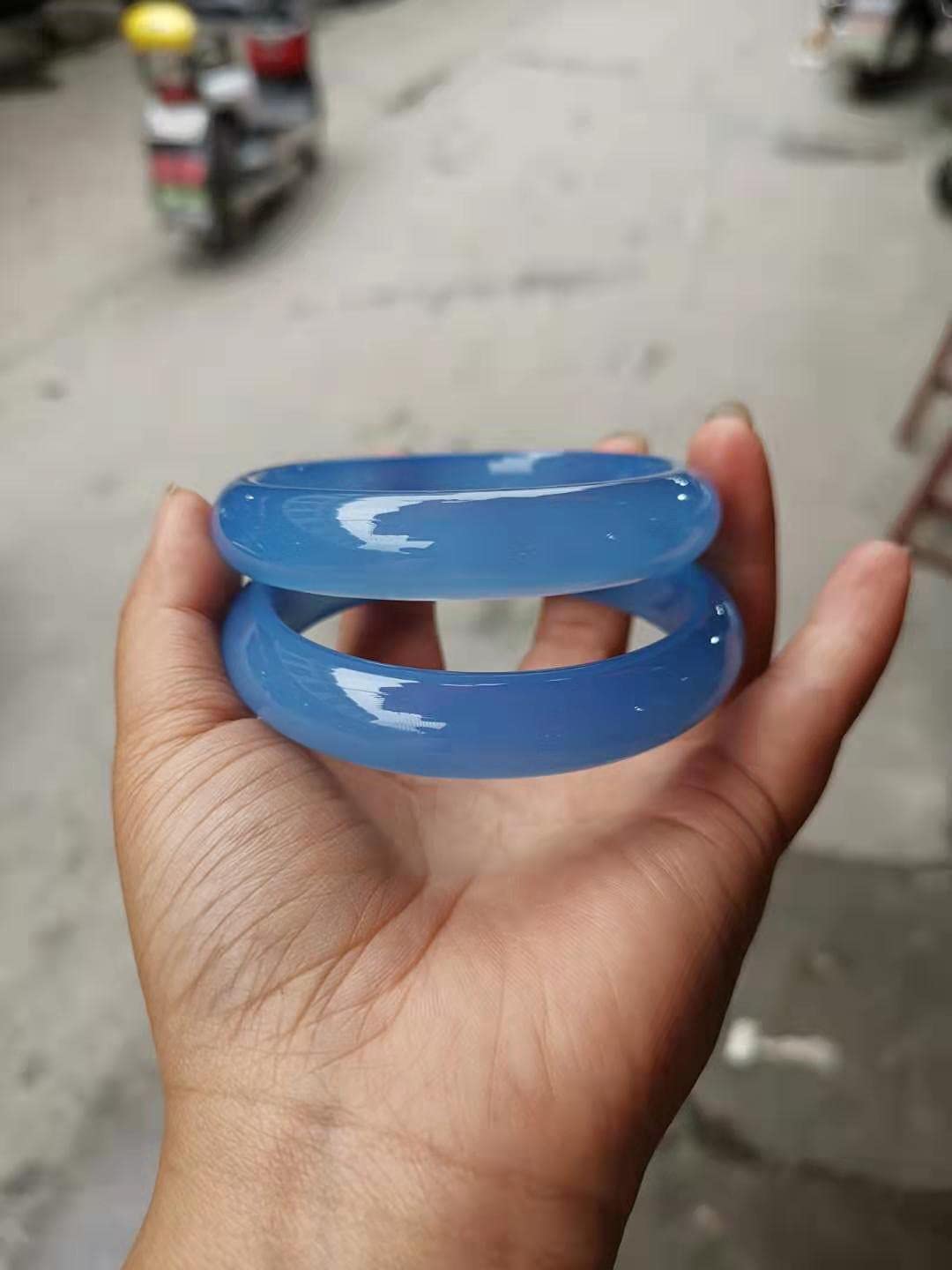 Amazon.co.jp: ナチュラル ブルー ジェイド ブレスレット