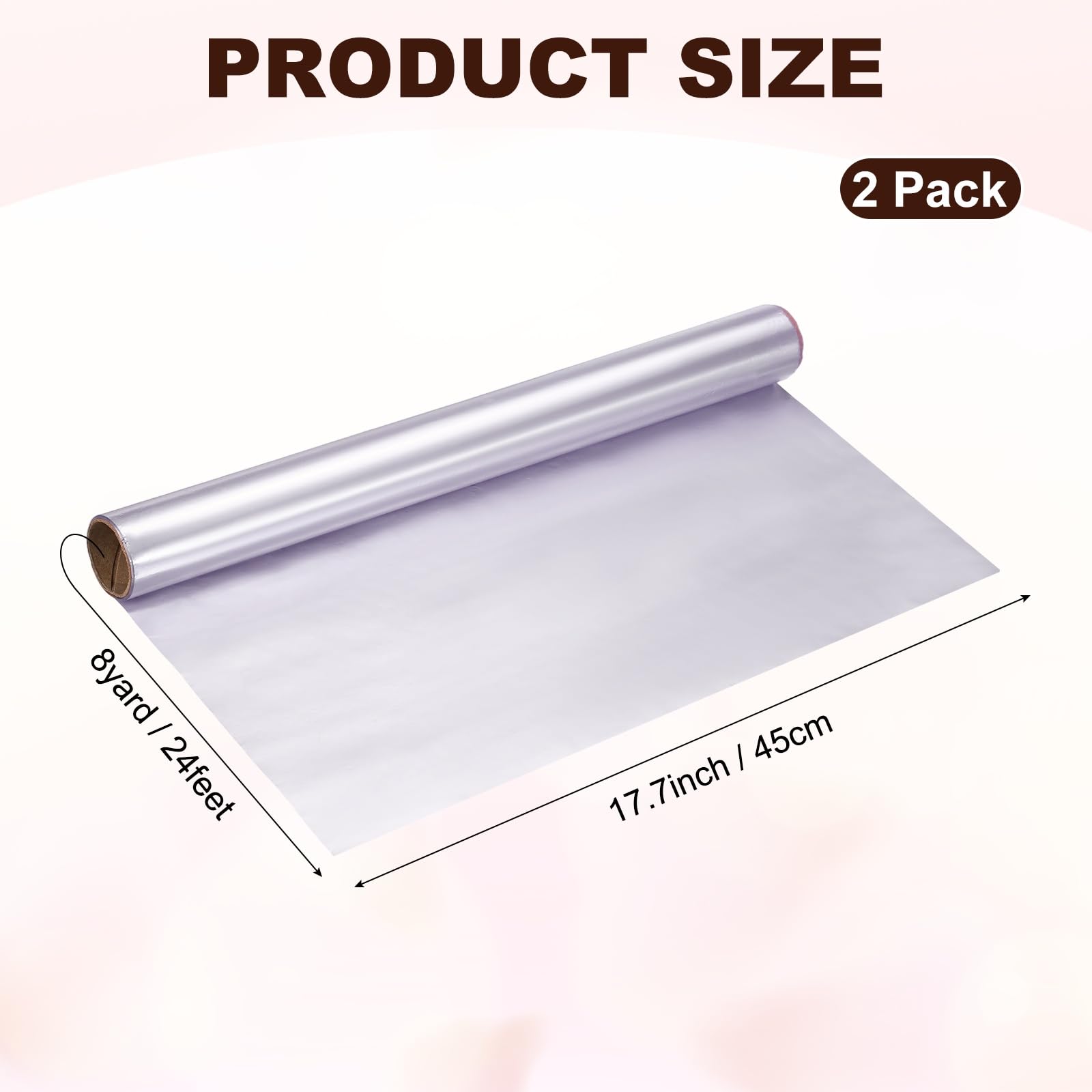 M METERXITY Confezione da 2 rotoli di carta da regalo floreale, 45 cm x 60 m, carta da regalo per matrimoni, compleanni, San Valentino, tea party, carta da regalo [rosa viola]
