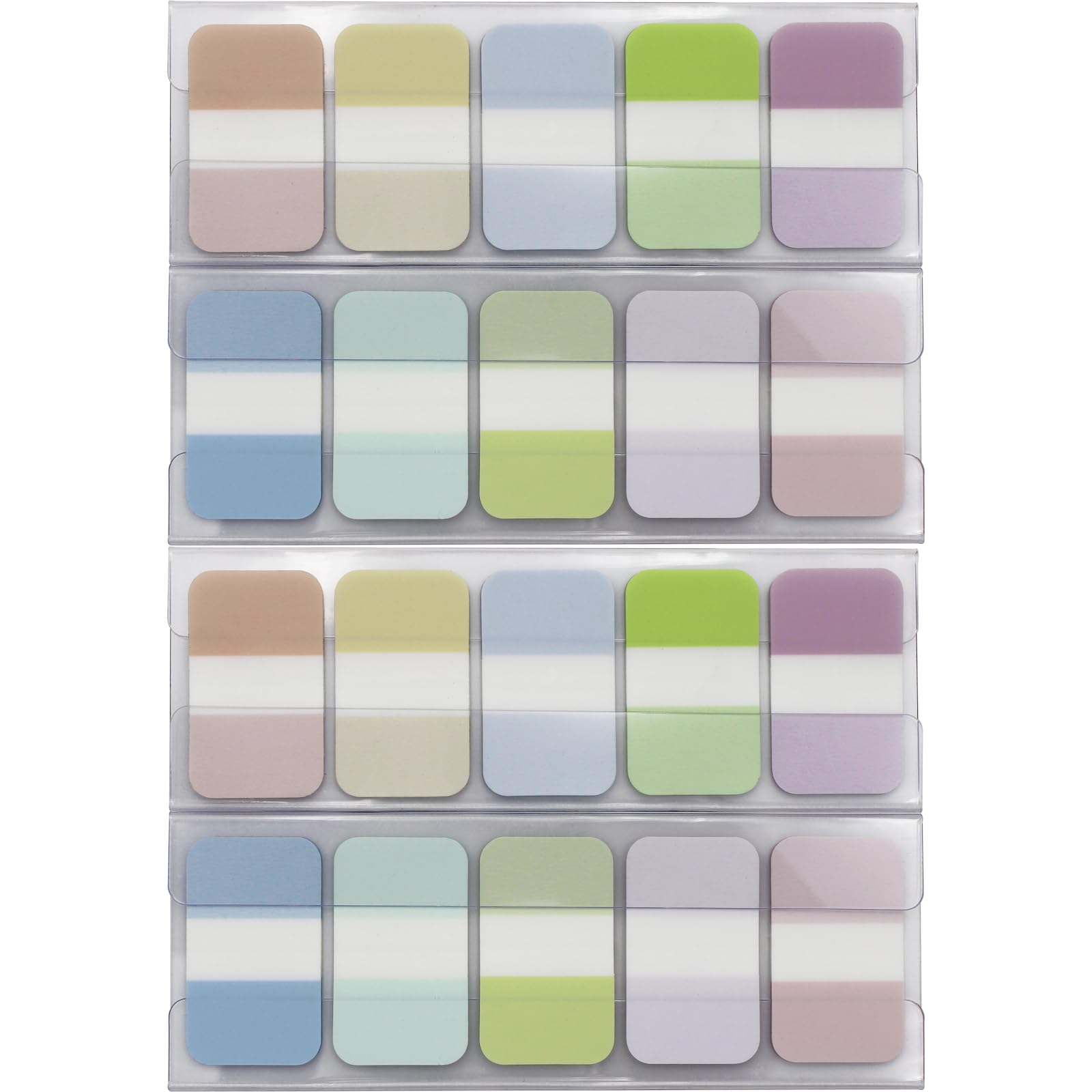 Tabs Flags Colores Surtidos Sólidos, 0.625 X 1.71 Pulgadas, Pestañas Adhesivas Alternas, Fáciles De Publicar, 4 Dispensadores Sobre La Marcha, 400 Páginas En Total