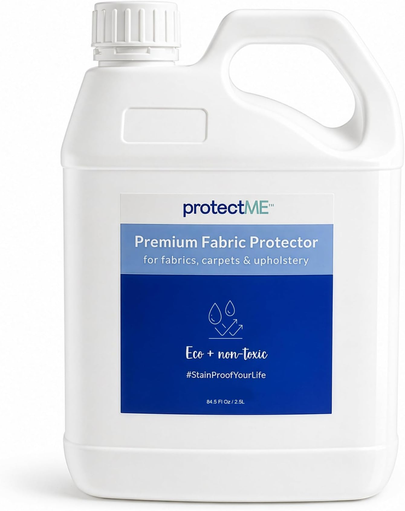 Fabric Protector and Stain Resistant Spray - Upholstery & Furniture Protection for Carpets, Sofas & Shoes - Non-Toxic, Water-Based Formula - 2.5 L