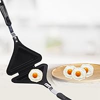 Vista 4 de Butty Maker, doble cara rectangular forma butty pan con asa, multifuncional antiadherente a la parrilla panini maker, para cocina y hogar, 13 4 x 7