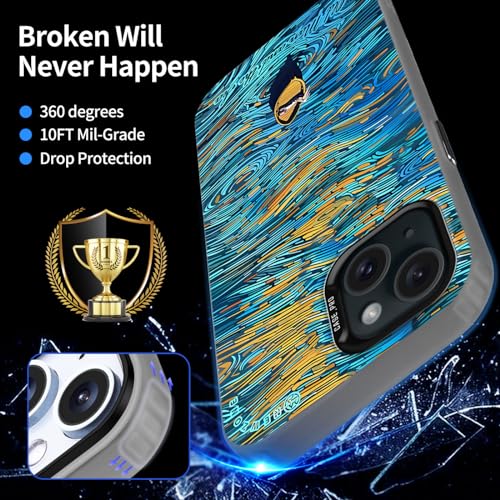 YUXING Case for Realme C55 - Slim Shockproof Mobile Phone Case Cool Art Pattern Bumper Protection Cover (Starry Sky) - Image 3