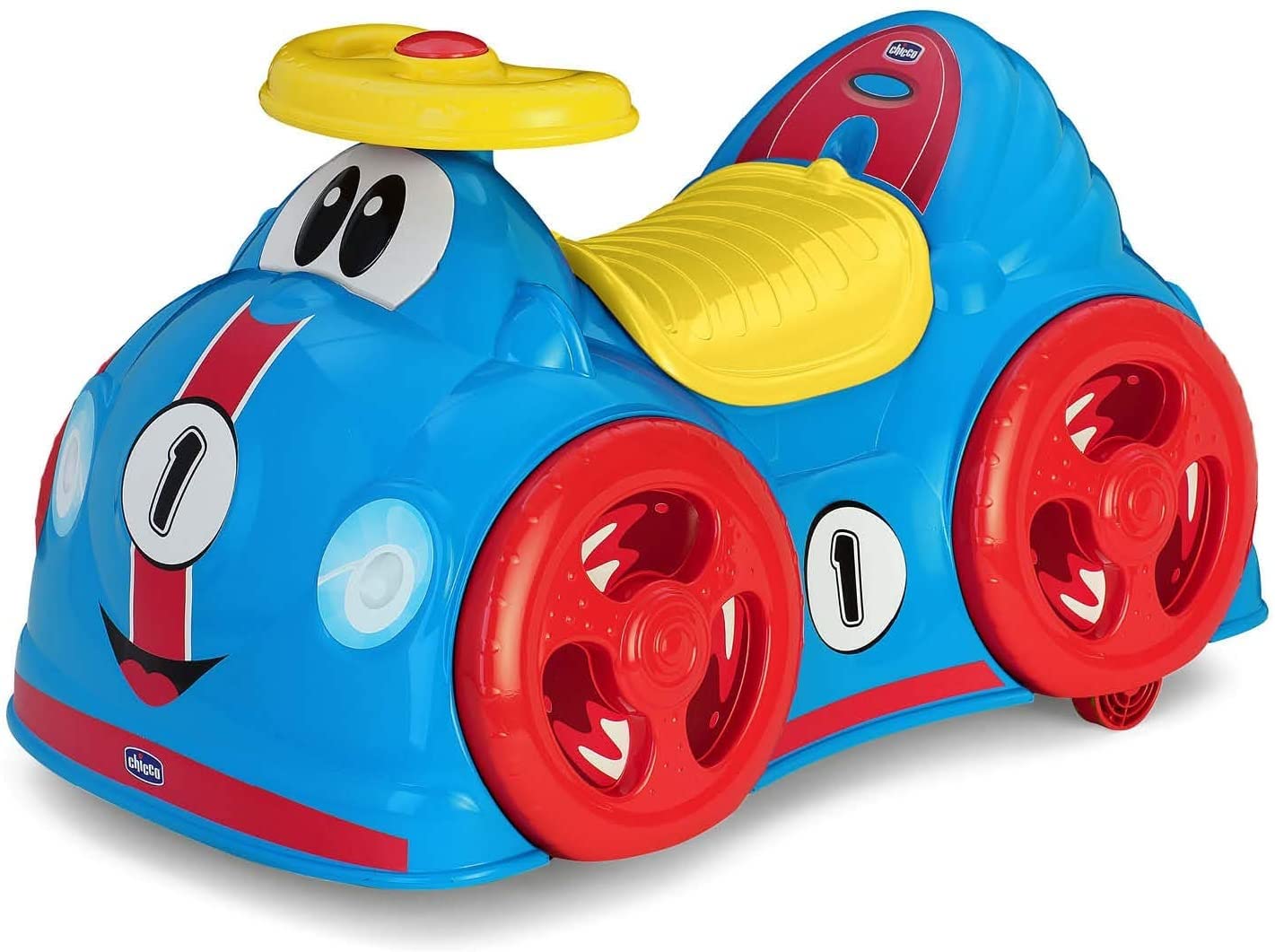 Chicco All Around, Coche Correpasillos Infantil con Bocina, Ruedas Giratorias 360⁰ y Compartimento de Almacenaje – Juguetes para Niños de 1 a 3 Años, Máx. 20 Kg, Color Azul