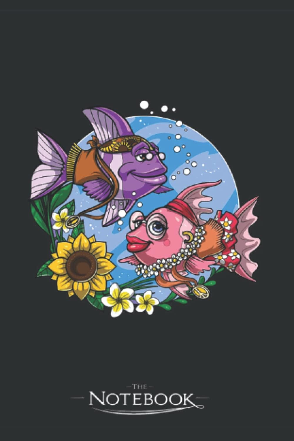 Notebook: Fish Hippies: Journal Diary A Gratitude Notebook For all Genders | 120 pages, 6 x 9 in Notes