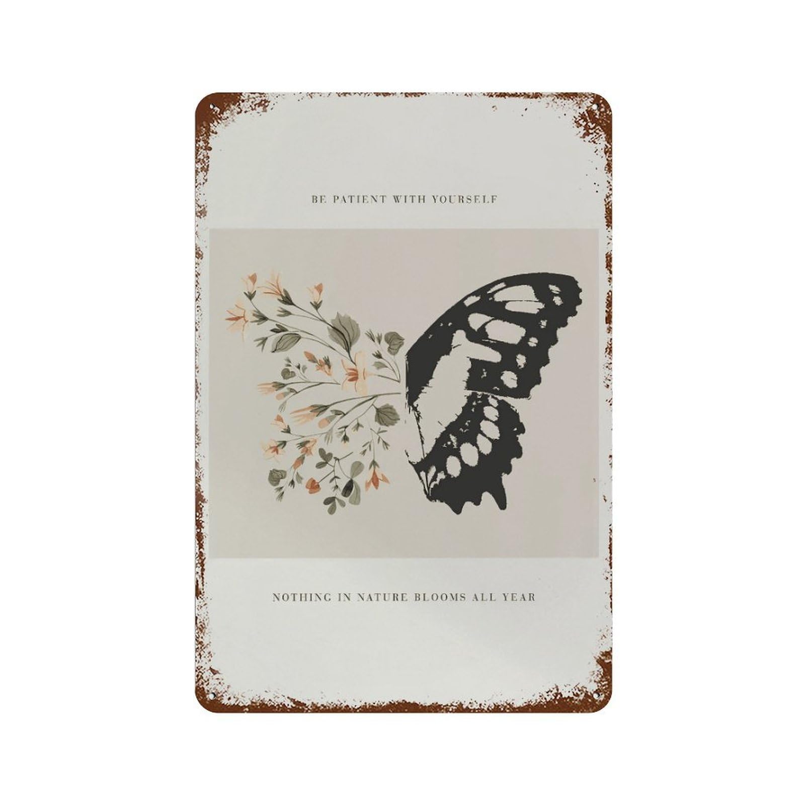 xiaoxiaoshen Be Patient With Yourself Mental Health (2) Wall Decor Art Metal Tin Poster Modern Home Decor Art Home Bar Shop Decorations Vintage Sign 30x20cm
