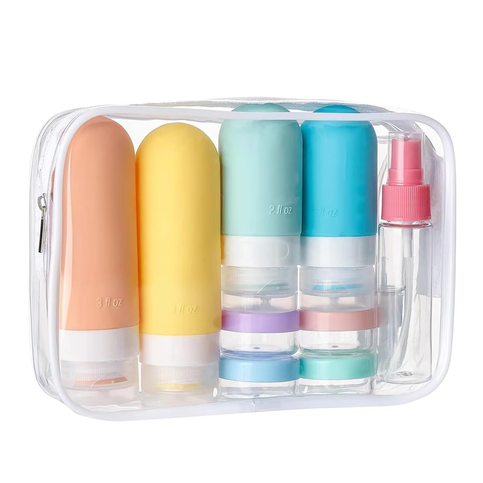 ZHSOAO 16 Pack Leak Proof Travel Bottle Set Made Of Silicone Containers For Toiletries And Conditioner for Travel(Yellow)