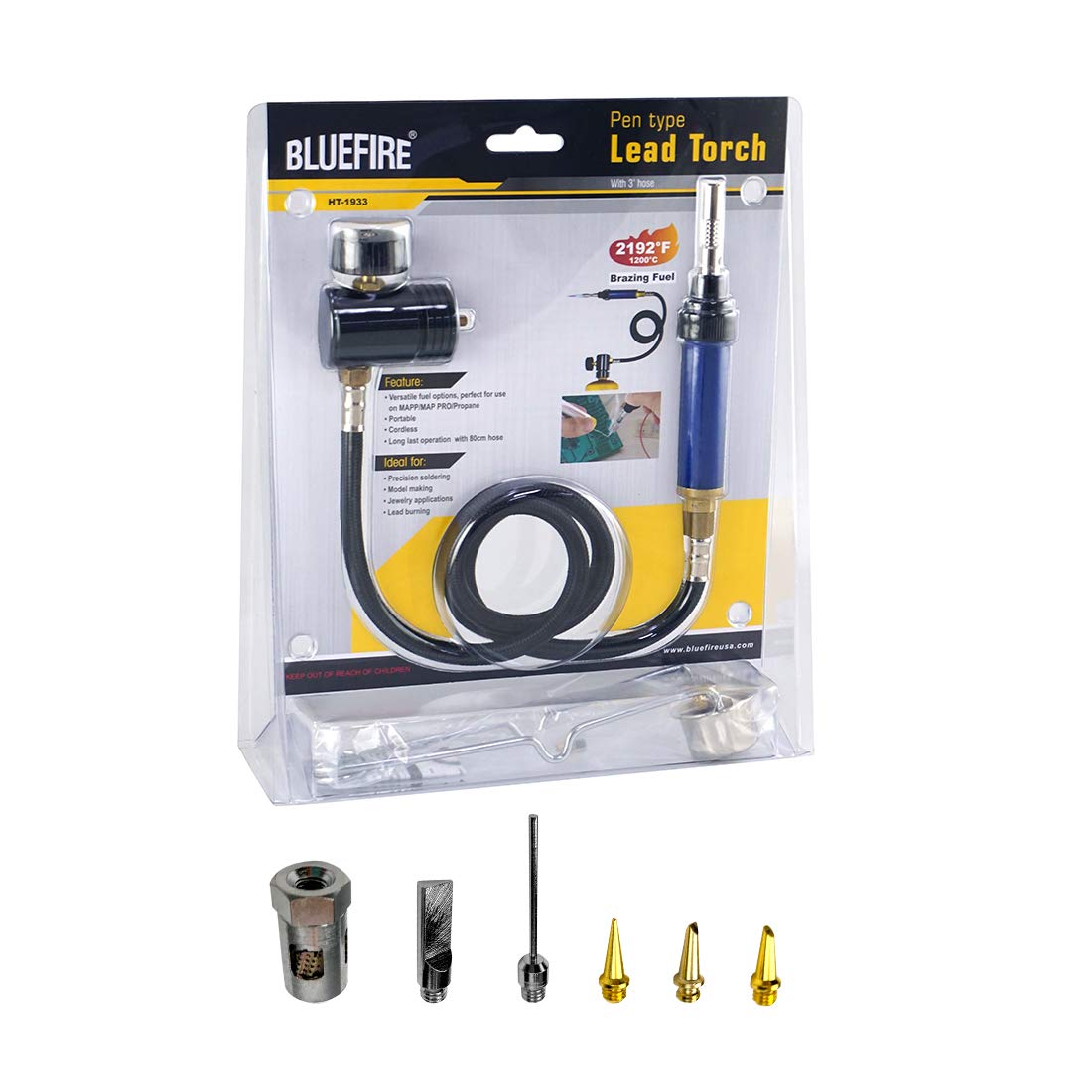 Buy BLUEFIRE Propane / MAP Gas Soldering Torch Head MultiFunction Kit