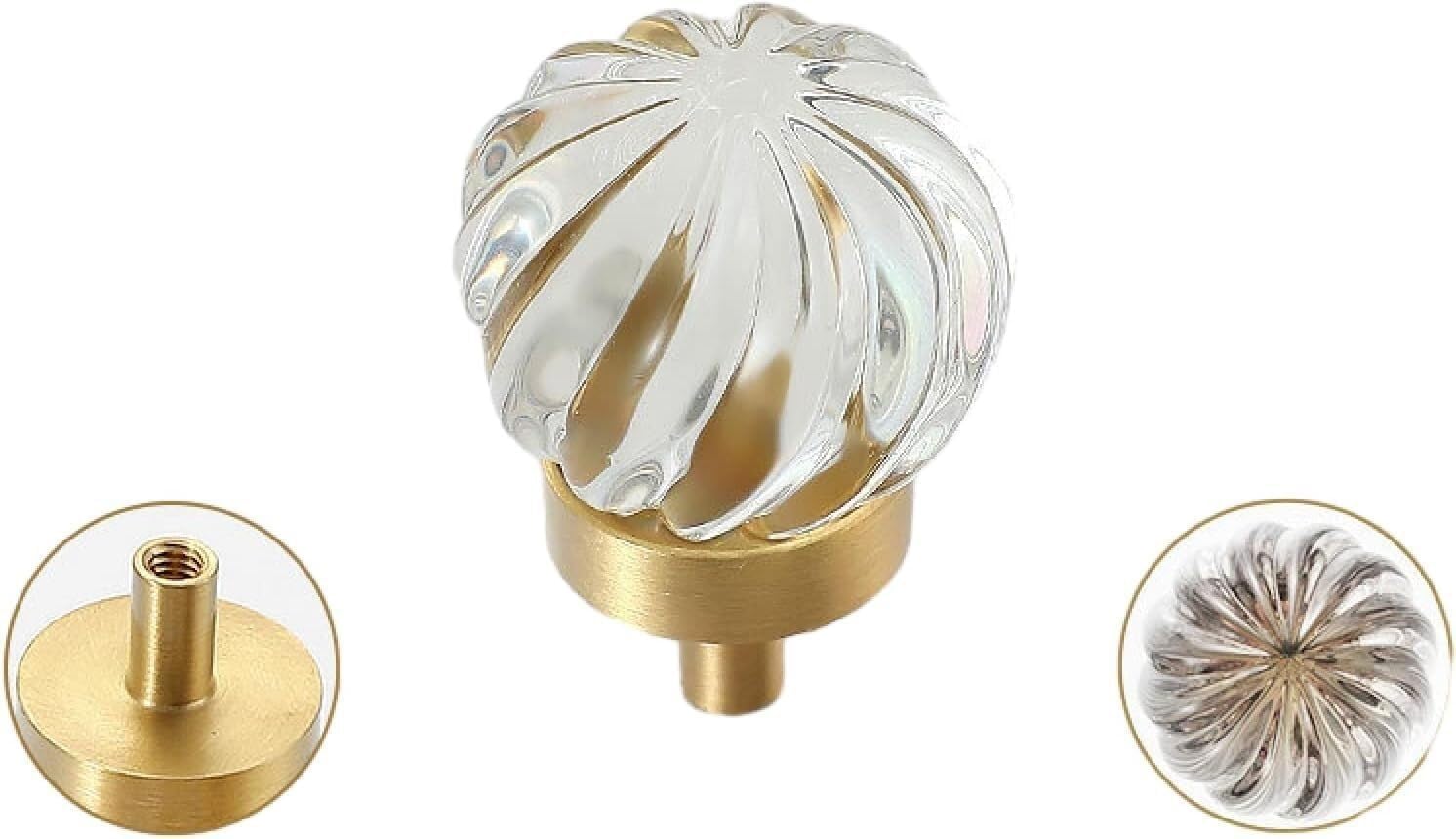 Cabinet Pull,Drawer pulls, Dresser Pulls 1 Pack Crystal Egg Champagne Wardrobe Door Knobs and Handles Kitchen Cabinet Transparent Small Handles Cube Shape