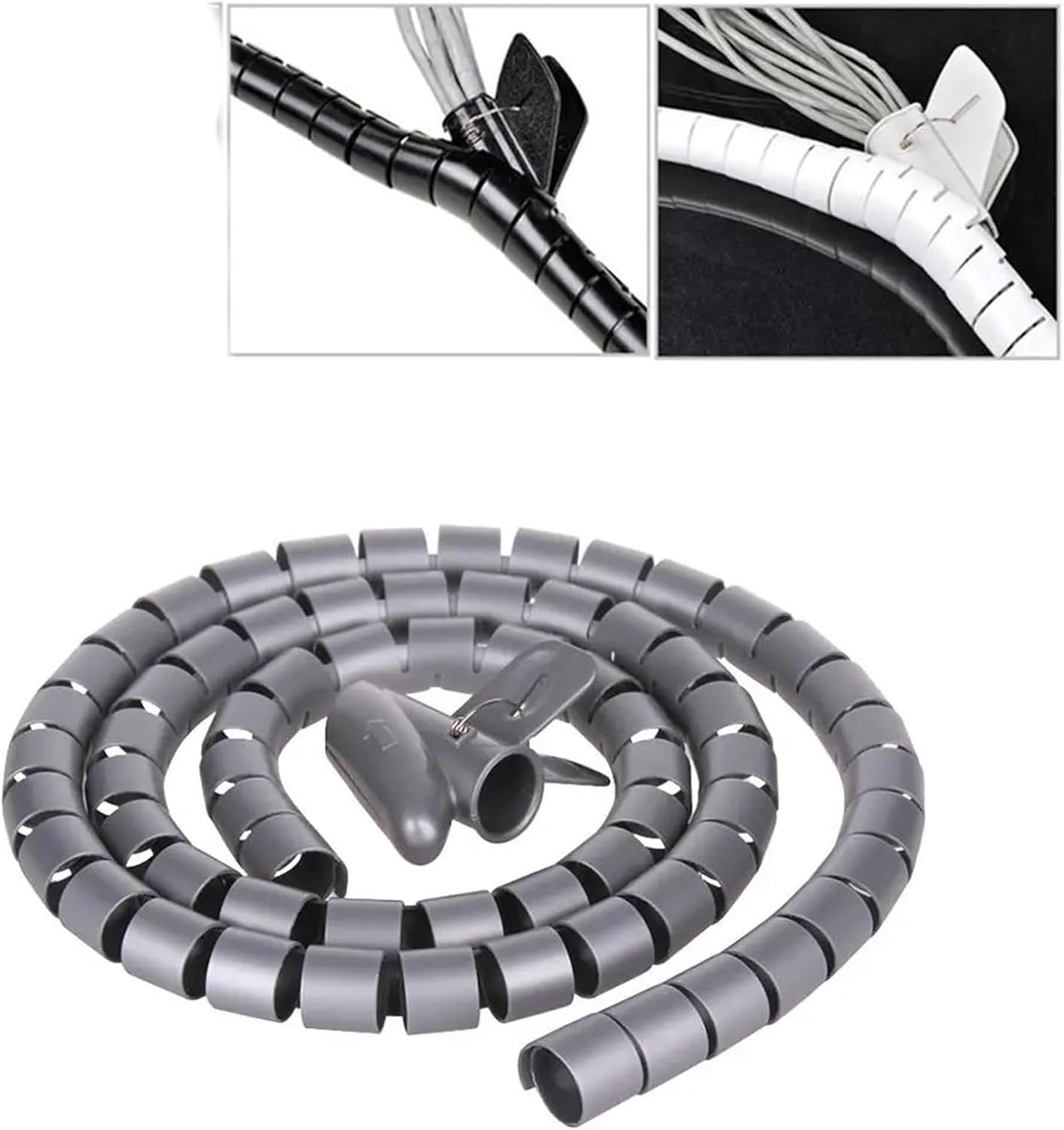 Spiral Cable Wrap, Spiral Cable Wrap Organizer 1 Meter Multiple Styles(Style B 3pcs)