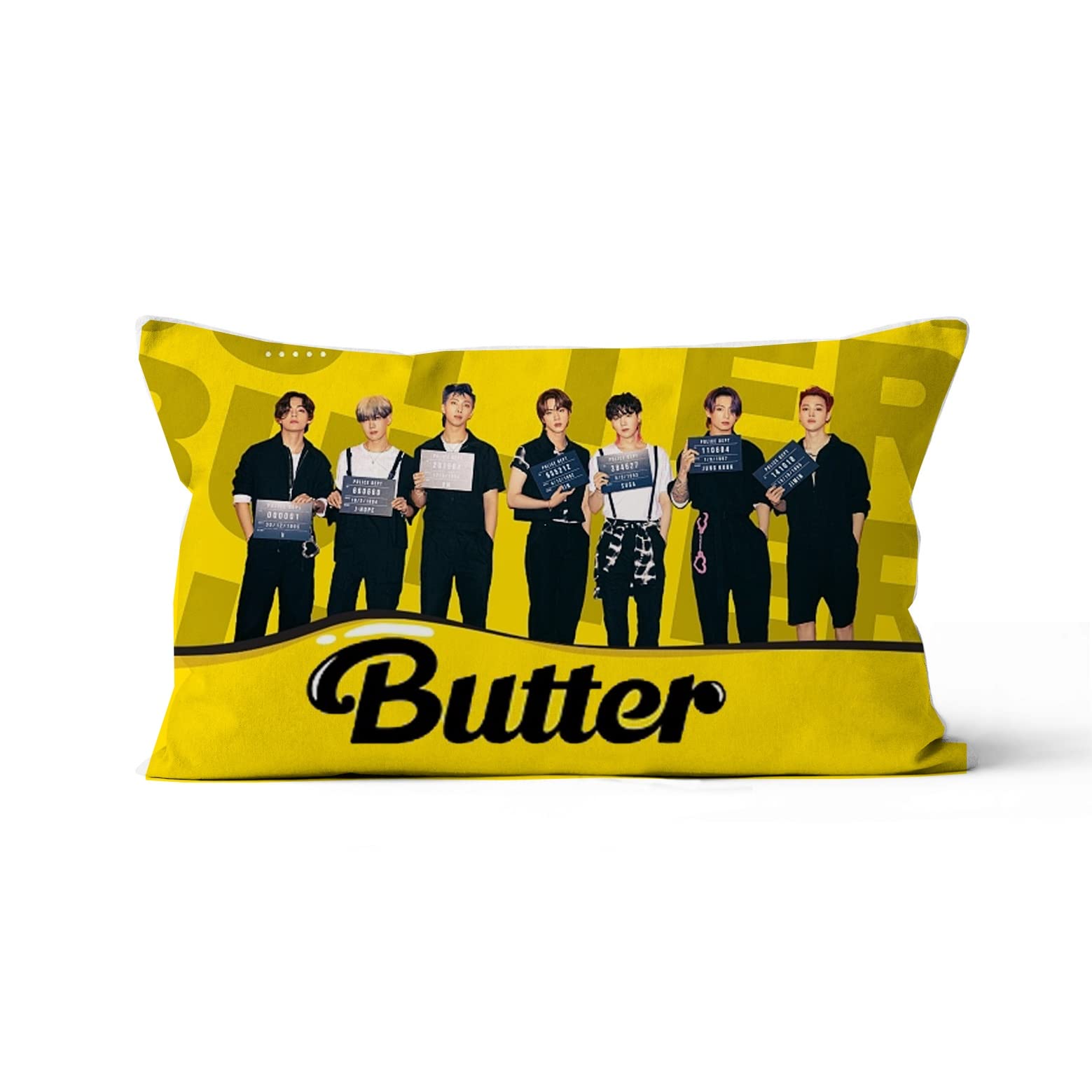 Loujin Bts Merchandise Bts Bangtan Boys Throw Pillow Kpop Jungkook Jimin V Suga Jin Jhope Rap Monster Rectangle Decor 45Cmx45cm