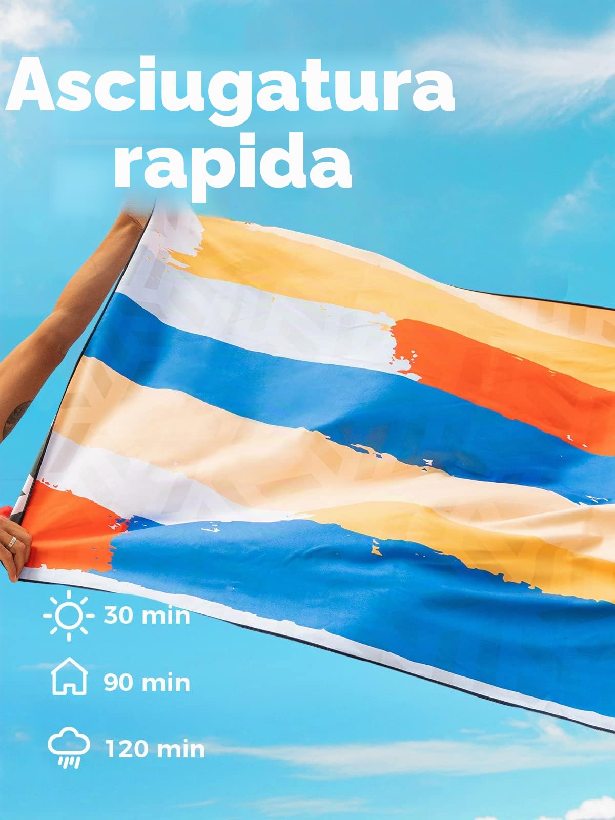 OCOOPA, Asciugamano da spiaggia in microfibra ad asciugatura rapida, extra large, 180,3 x 81,3 cm, non cattura la sabbia, super leggero, per piscina, campeggio, picnic, yoga, palestra, sport
