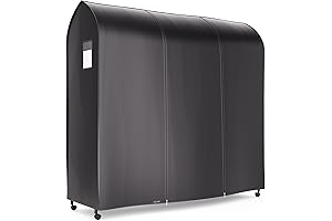 HANGERWORLD Premium 6ft Breathable Waterproof Nylon Rolling Clothes Rack Cover