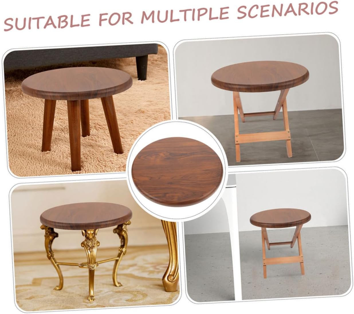 2pcs Solid Wood Stool Surface Replacement Thickened Cushion Cover for Dining Bar Stools