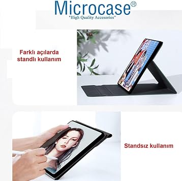 Microcase Lenovo Idea Tab 11''/ K11 2. Nesil Lenovo Tab Idea 11/K11 2.Nesil TB336ZU/TB336FU Tablet ile Uyumlu Sleeve Serisi Mıknatıs Kapak Standlı Kılıf - SLORTA (Gri)