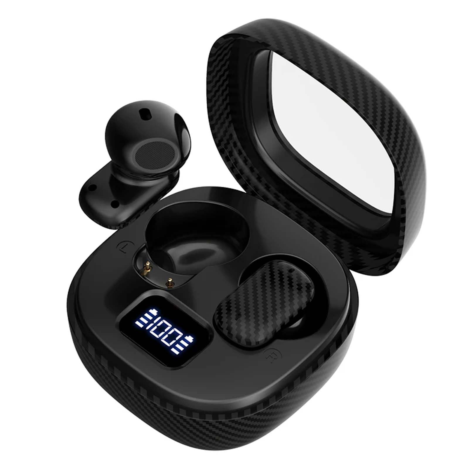 ZAMZAM Wireless V5.4 Earbuds Compatible with HTC Herman Carbon Fiber, ENC Digital Noise Cancel, IPX7, Custom EQ, Bass+, 24Hr with Charging in-Ear Headphones Case