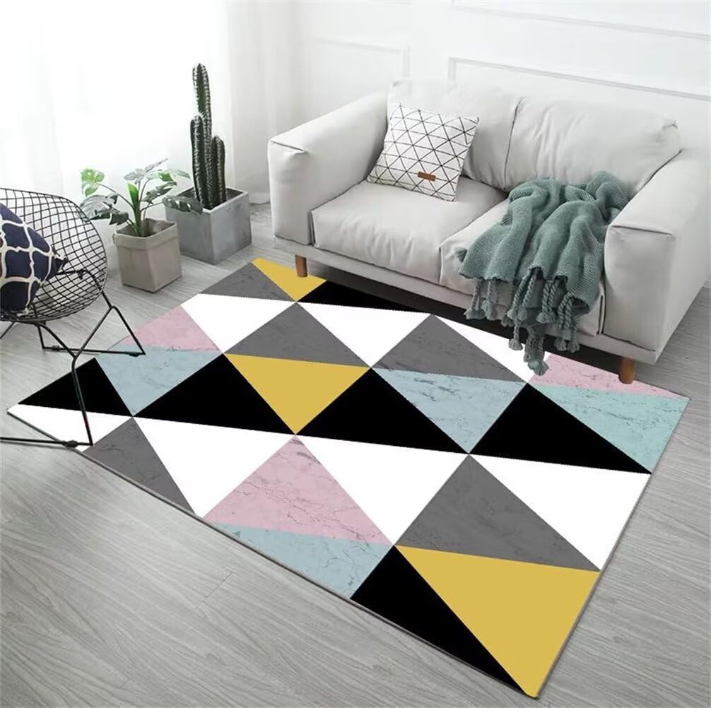 Tapis salon pas chere 200x300 lavable et moderne bleu gris
