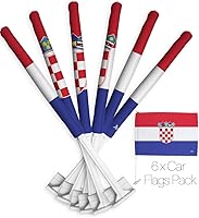 Vista 192 de Bandera de Estados Unidos con poste para coche, bandera para carros, 2 unidades, bandera de América, capó para auto, 4 de julio, decoración