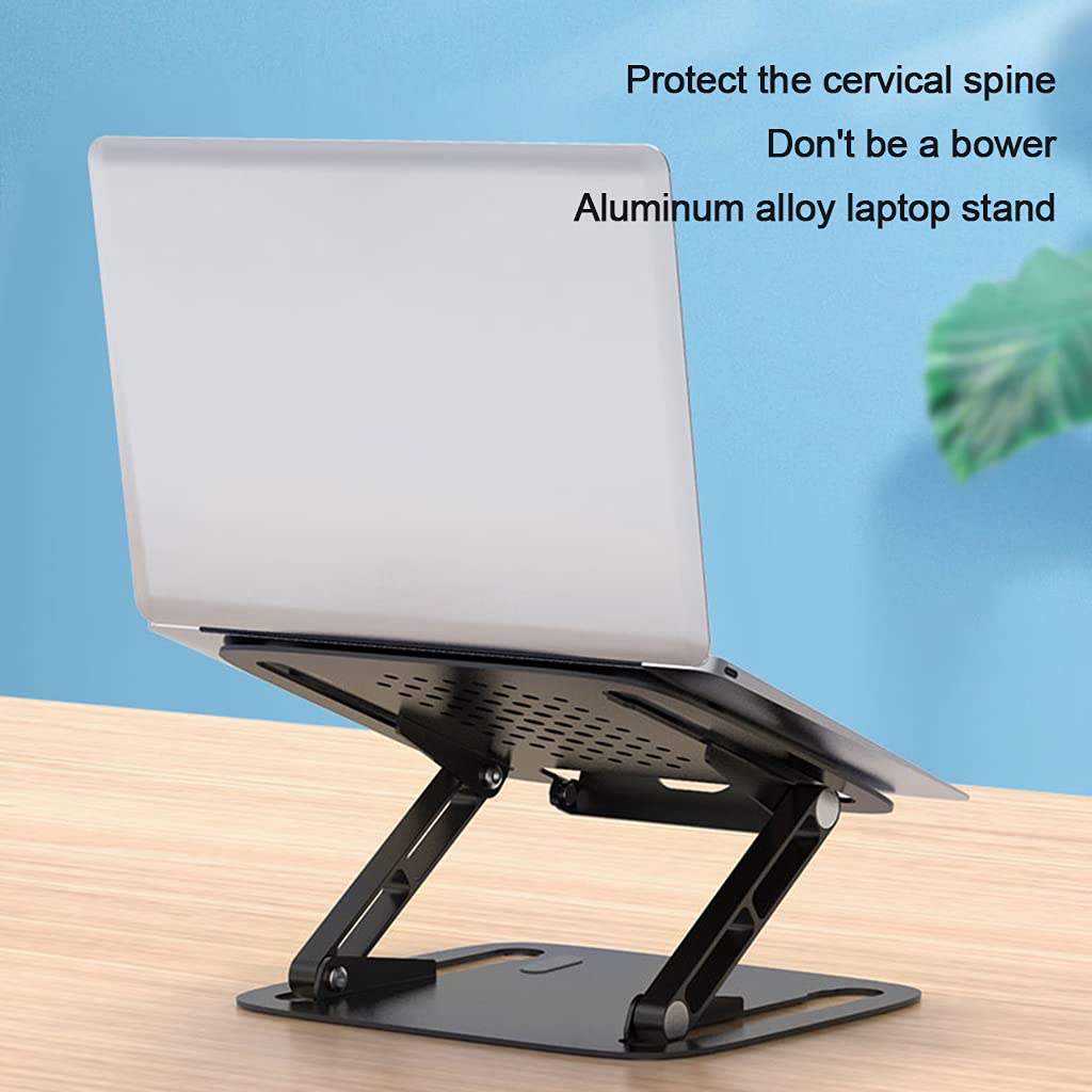 Supporto pieghevole in lega di alluminio per cuscinetto di raffreddamento, supporto da scrivania, supporto di raffreddamento regolabile per computer portatile, supporto verticale per laptop
