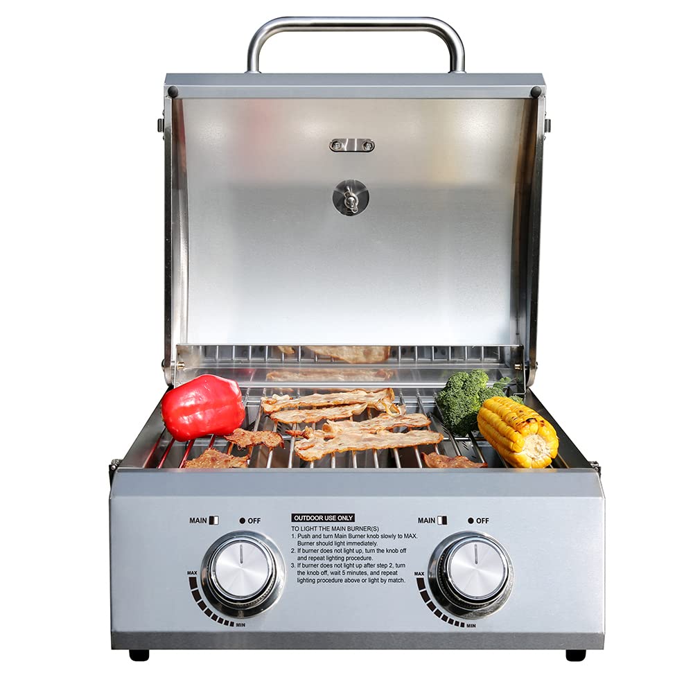 Monument Grills 13742 19inch Tabletop Portable Propane Gas Grill with