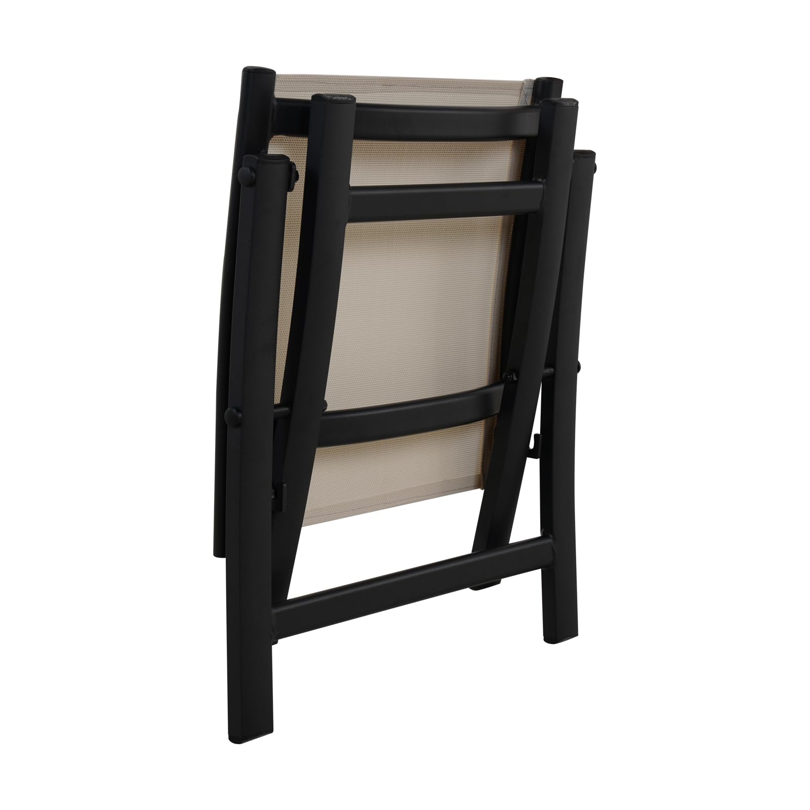 Grand patio Taburete Plegable de Aluminio, Compacta Taburete Plegable Jardín, Standalone Footrest para Pesca, Picnic, Viajes, Senderismo 40x41x45 cm(Beige)