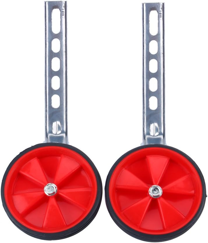 Bnineteenteam Bike Training Wheels, Adjustable Kids Bike Training Wheels Bicycle Balance Auxiliary Wheel Rear Wheel Stabilizer Red for All Bikes from 12 to 20 Inches Bicycles and spare parts
