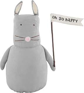 Mud Pie Painted Bunny Fabric Sitter, Medium, 9" x 5"