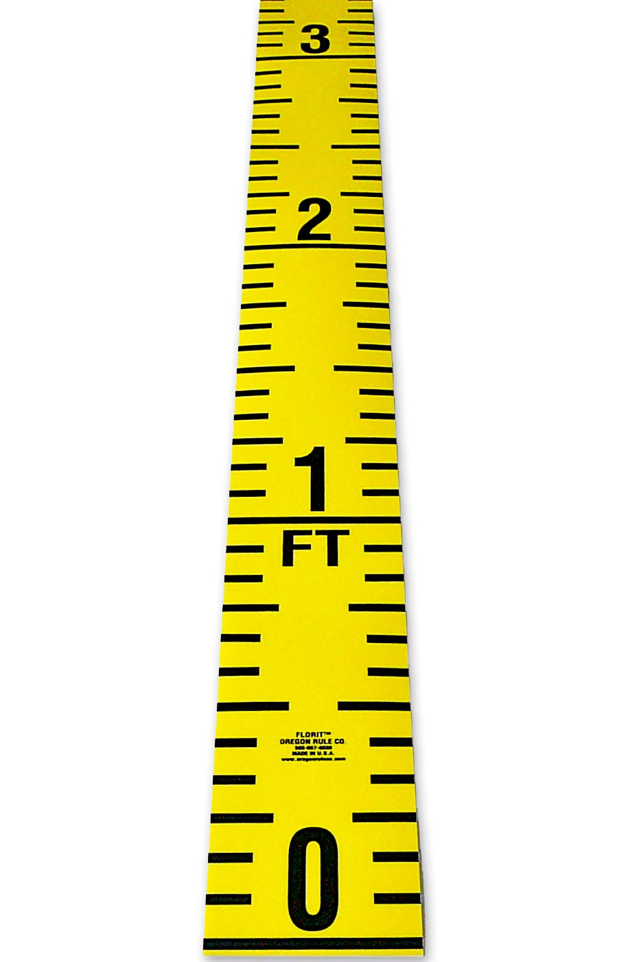 Floor Tape 2 Inch Wide X 50 Foot Long Vertical Up Fractional 1' Grads Yellow 8 Pieces