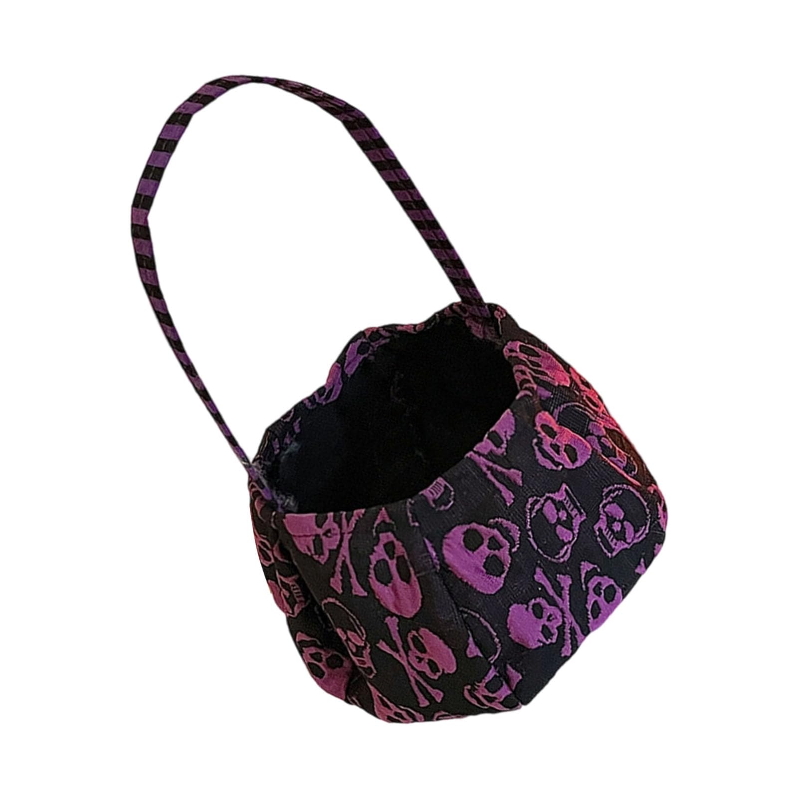 Kangnice Halloween Vegetable Candy Shipper Kids Party Addition Permanent Recyclable Polyster Bag with Decorative Handle Pumpkin Molded Candy Bag