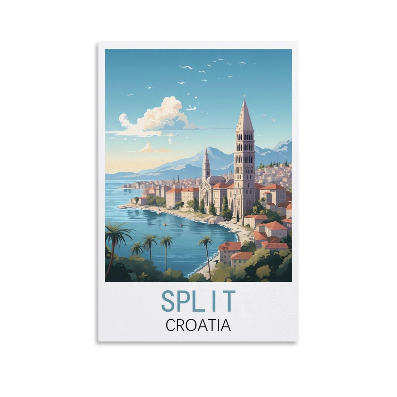 Metal Signs,Split Croatia,Tin Sign Retro Wall Art Poster for Home Man Cave, Cafe Bar Wall Decor 30x40cm