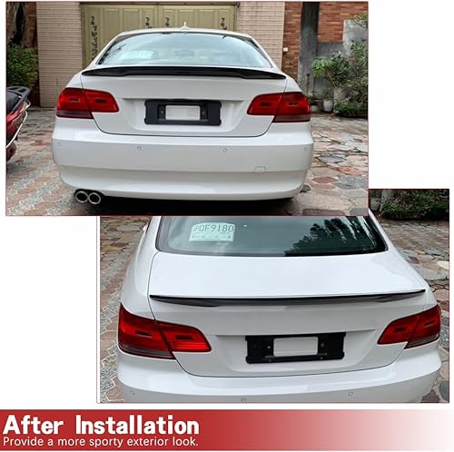 Miniatura 3 de E92 - Alerón trasero para BMW E92 3 Series 325i 328i 335i M3 Coupé 2006-2013 negro brillante FRP tapa de cubierta de alerón