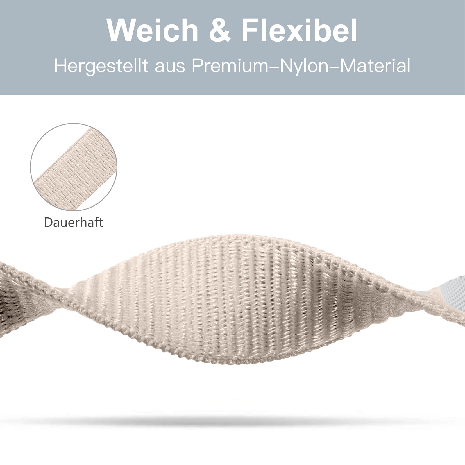 Maledan Nylon Cinturino Compatibile con Apple Watch, Regolabile Sport Cinturino per iWatch Series 9 8 7 6 5 4 3 SE, 38mm/40mm/41mm, Luce Stellare