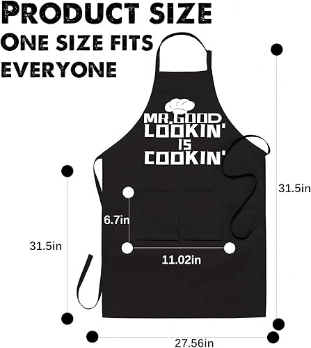 Miniatura 2 de DHQH Divertido delantal de cocina para mujer, delantal de chef para hornear y cocinar con 2 bolsillos, cumpleaños, día de la madre, inauguración de