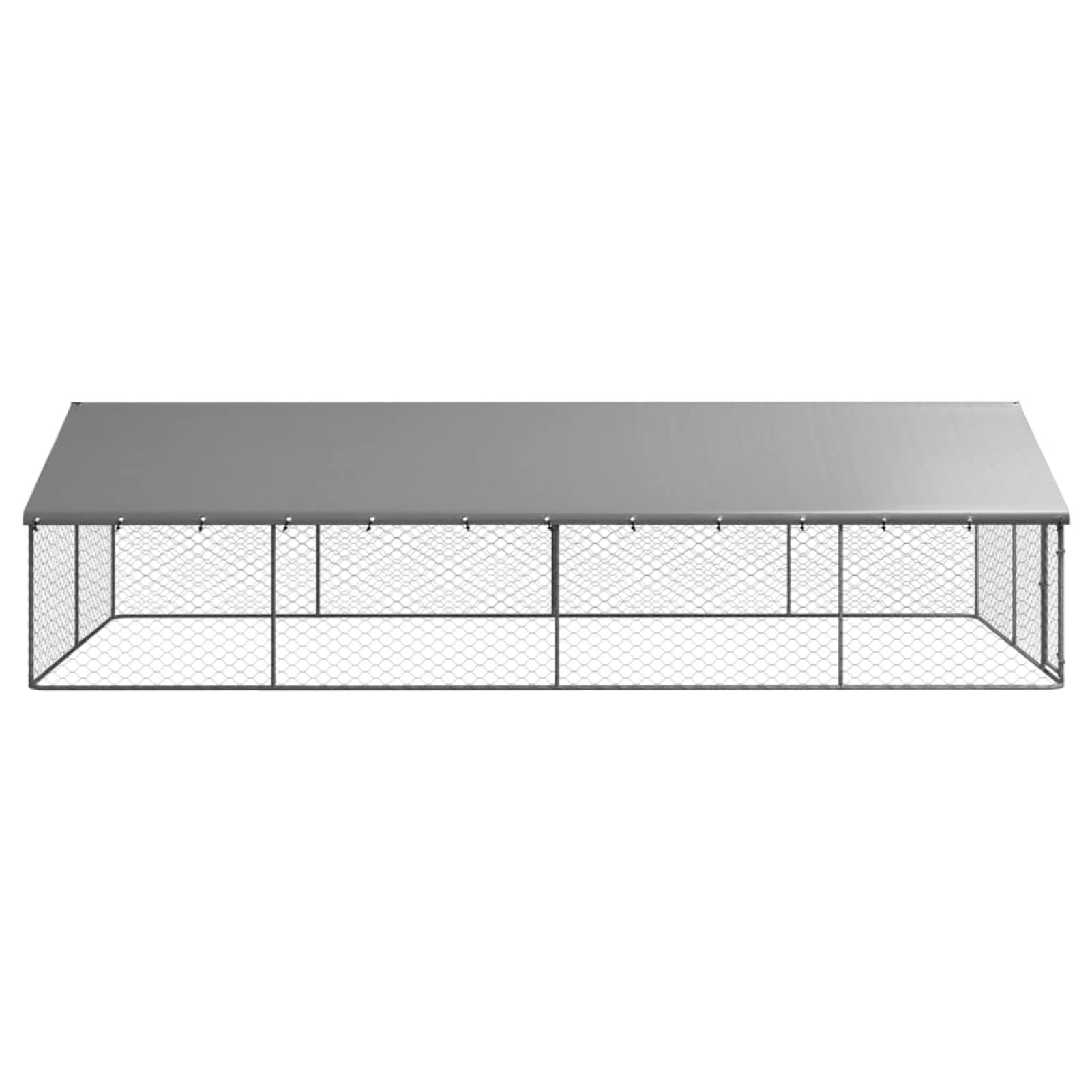 Tidyard Gabbia per Cani da Esterno con Tetto 600x300x150 cm, Gabbia Grande in Acciaio, Recinto per Cani Esterno