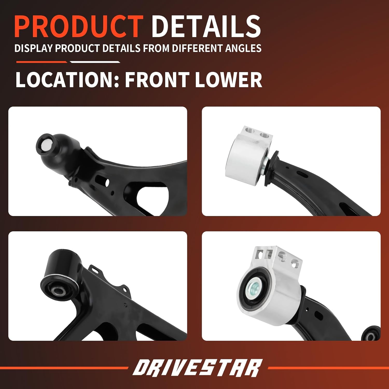 DRIVESTAR 2PCS 520-905 520-906 Front Left Right Lower Control Arm & Ball Joint Assembly, fit 2014 2015 2016 2017 2018 2019 2020 for Chevrolet Impala, replace for 23448042, 84248222, 23448043, 84248223