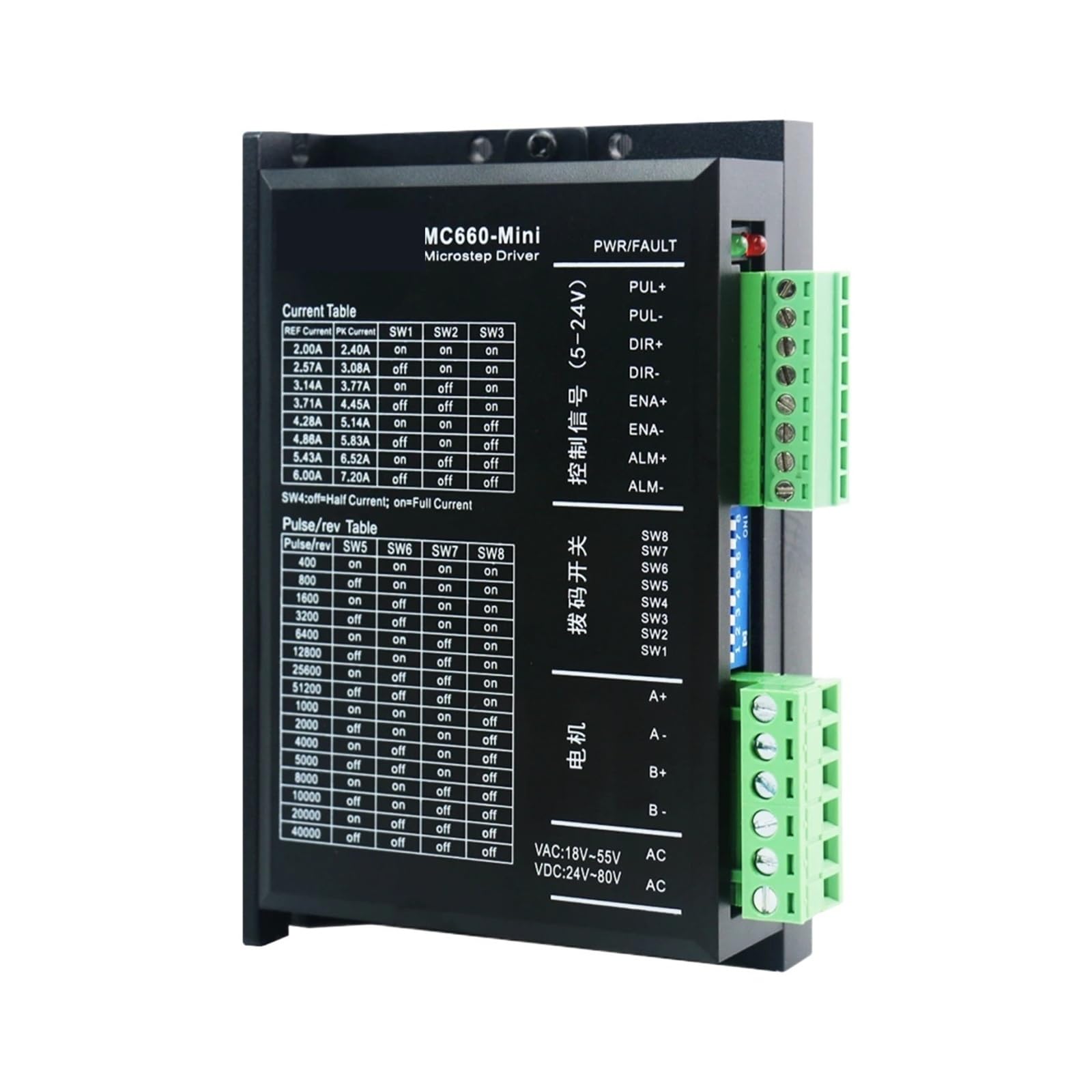 Controlador Paso a Paso Controlador de Motor Paso a Paso MC660-MINI 6A AC20-40V