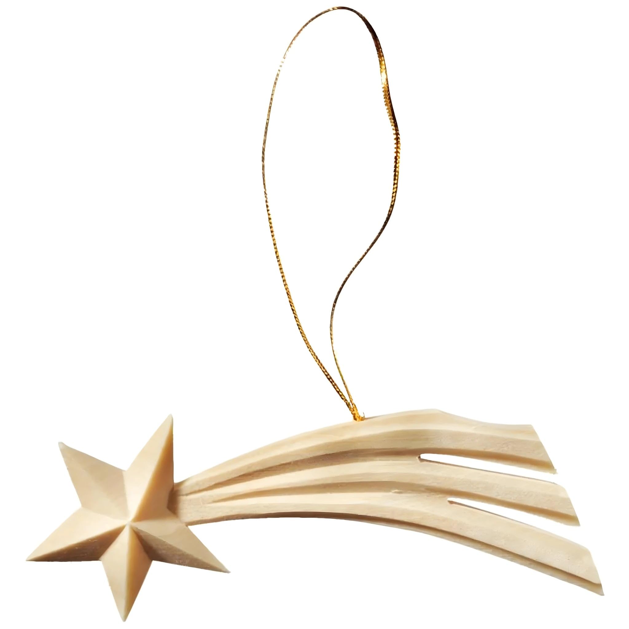 Dolfi | Comet Star Linden Wood 10 cm | Natural Wood in Val Gardena | Nativity Figure