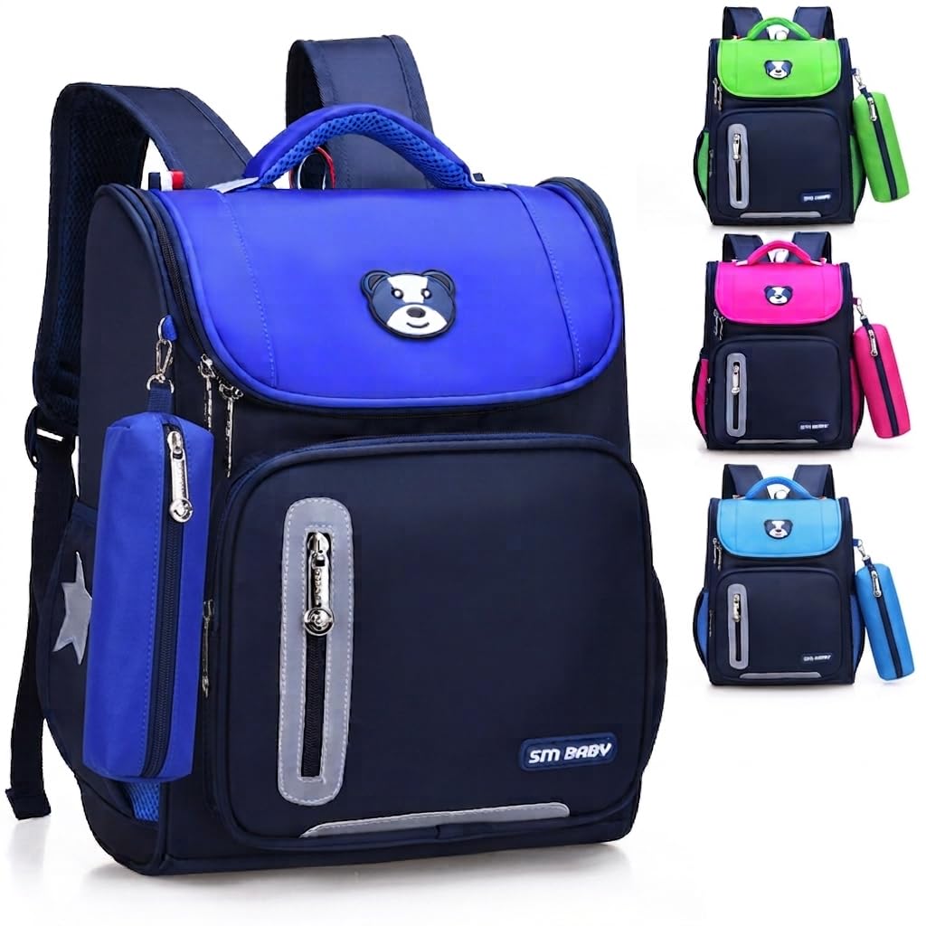 Generisch Premium Kinder Rucksack mit Stift-Etui, Blau