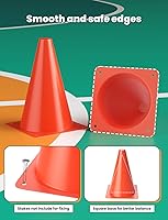 Vista 7 de GHB Soccer Cones 7" 9" of 12 24 Pack Disc Soccer Sport Cones Training Field Marker Agility Cones for Basketball, Coaching, Practice Equipment