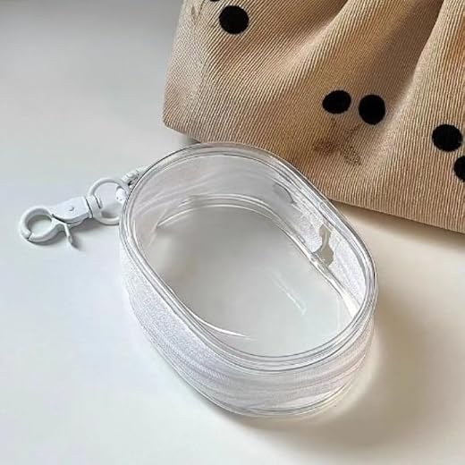 1pcs Mobile Phone Charger Organizer Bag, Portable Charging Cable Zipper Case Mini Storage Bag (WHITE)