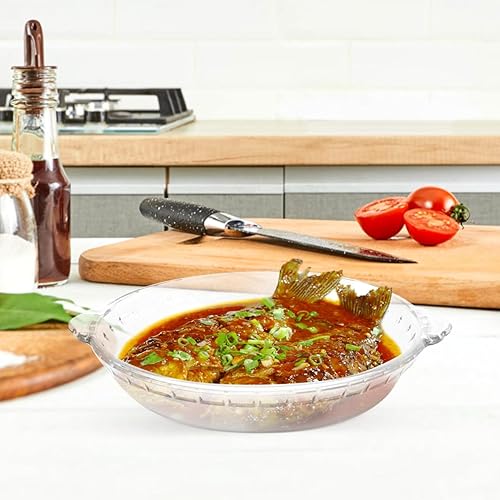 Miniatura 6 de DOITOOL Plato de cristal para tartas redondo de 8 pulgadas con asas para hornear pasteles y pasteles de queso