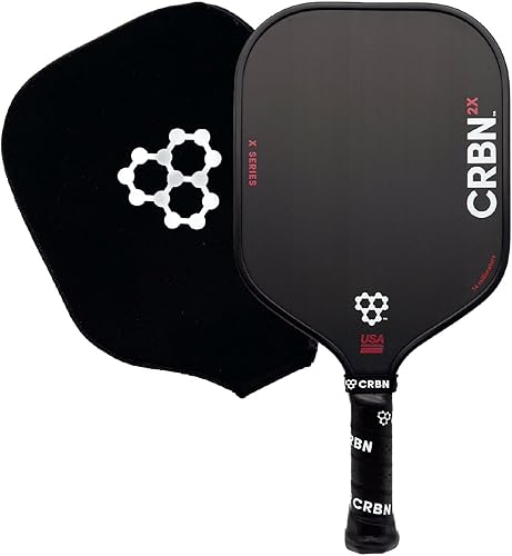 CRBN Pickleball - X Series Power Paddle - Carbon Fiber Pickleball Paddle with Foam Injected Edges for Expanded Sweet Spot