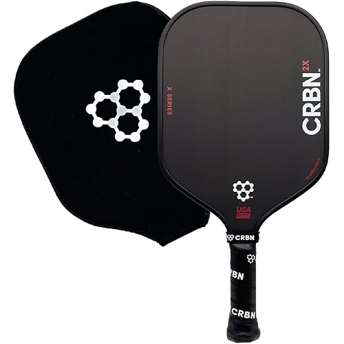CRBN Pickleball - X Series Power Paddle - Carbon Fiber Pickleball Paddle with Foam Injected Edges for Expanded Sweet Spot