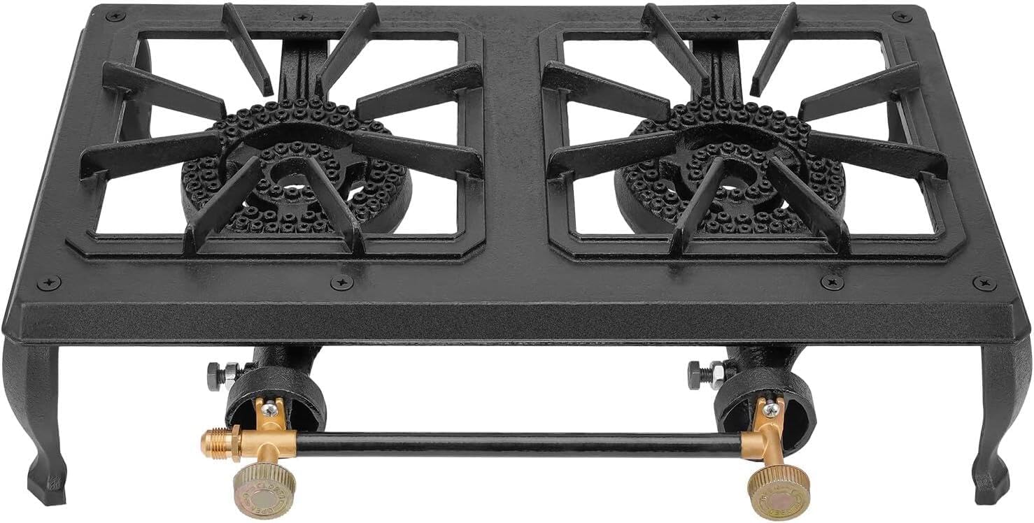 Onlyfire 2-Burner Cast Iron Propane Stove for Camping & Grilling Onlyfire 2-Burner Cast Iron Propane Stove for Camping & Grilling