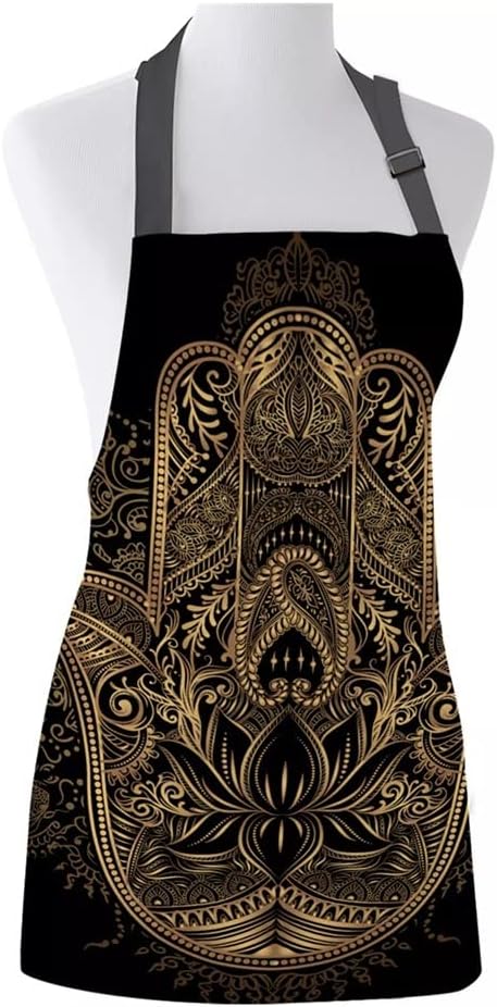 Flower Abstract Art Kitchen Apron Women Adult Female Home Cooking Baking Cleaning Aprons Bibs Tools