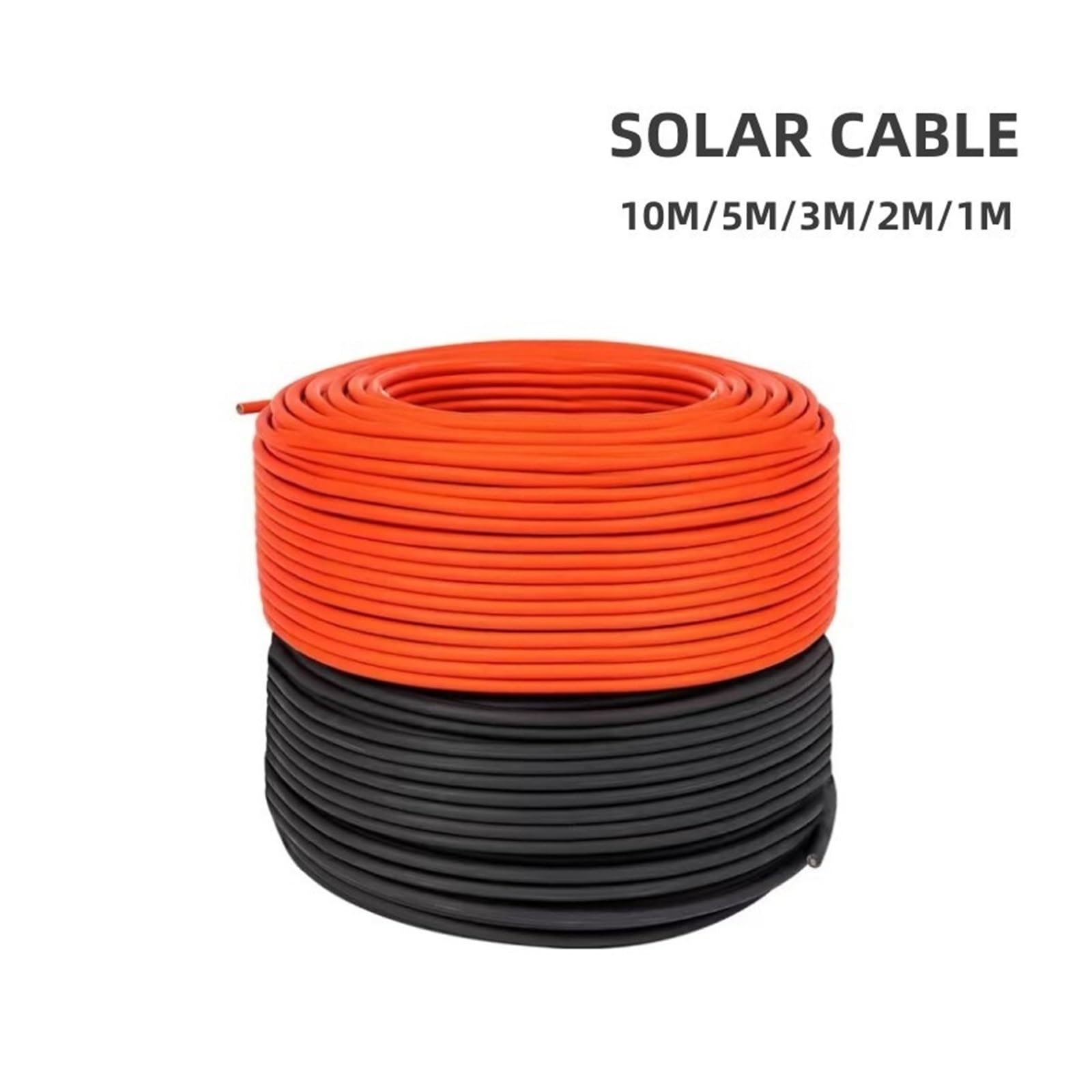 Kabel fotowoltaiczny 2,5 mm2 4 mm2 6 mm2 przewód zasilający solarny drut TÜV H1Z2Z2-K PV1-F do podłączenia paneli PV1-F czerwony czarny (kolor: czerwony i czarny, rozmiar: 5M_2,5MM2)