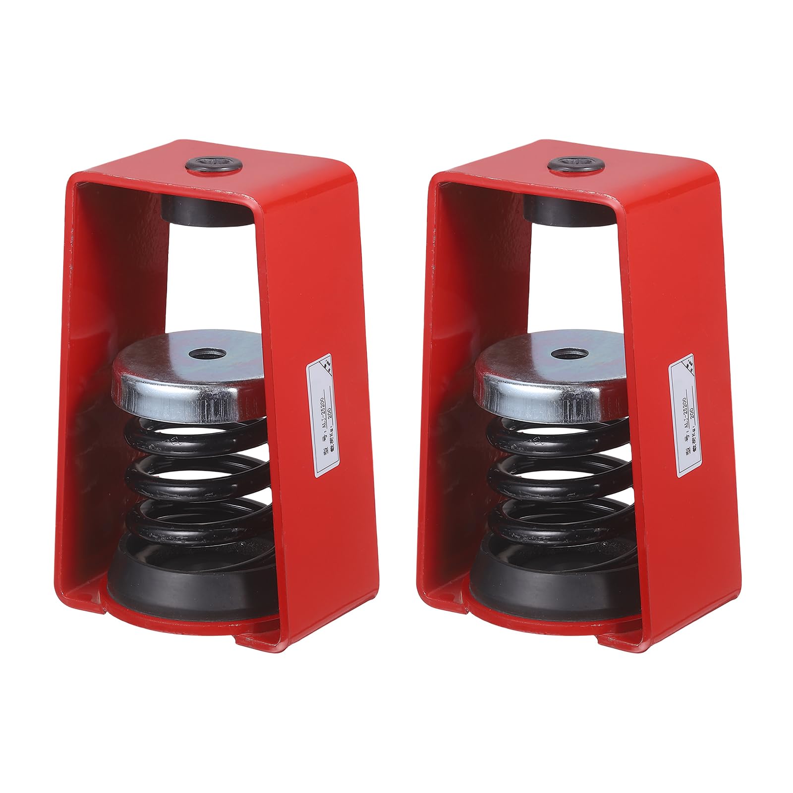 DTGN Support Antivibratoire 2 Pièces Acier Carbone Rouge Noir