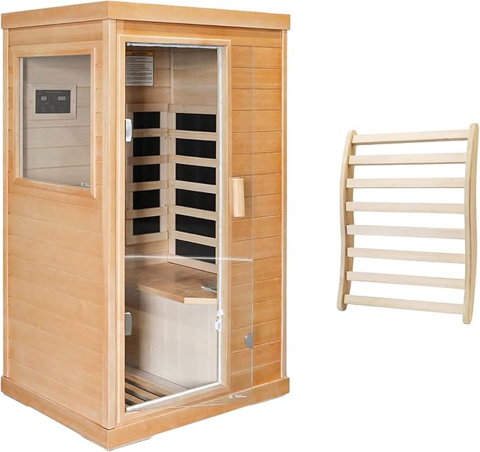 Veemuaro Far Infrared Sauna, 800W Canadian Hemlock Wood